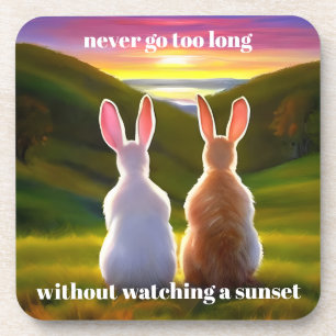 Mooie zonsondergang bier onderzetter