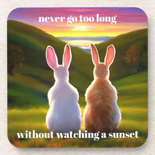 Mooie zonsondergang bier onderzetter (Voorkant)