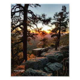 Mooie zonsondergang bij de Mogollon Rim Arizona Foto Afdruk