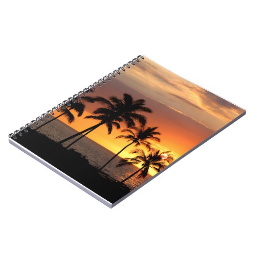 Mooie zonsondergang bij het strand notitieboek (Linkerzijde)