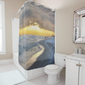 Mooie zonsondergang bij Pensacola Beach, Florida Douchegordijn (In situ)