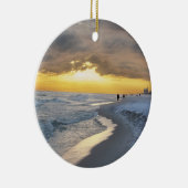 Mooie zonsondergang bij Pensacola Beach, Florida Keramisch Ornament (Rechts)