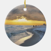Mooie zonsondergang bij Pensacola Beach, Florida Keramisch Ornament (Achterkant)