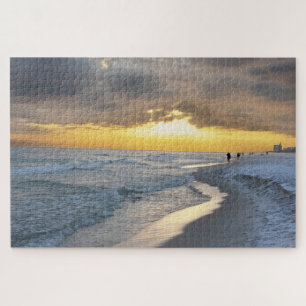 Mooie zonsondergang bij Pensacola Beach, Florida Legpuzzel