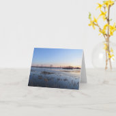 Mooie zonsondergang - Blank Wenskaart Kaart (Gele Bloem)