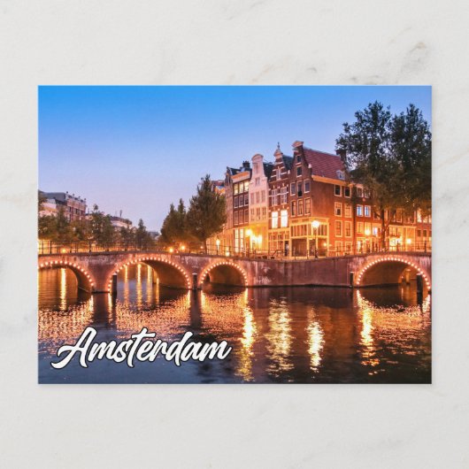 Mooie zonsondergang boven Amsterdam, Nederland Briefkaart (Voorkant)