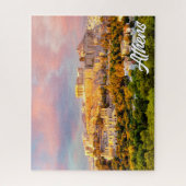 Mooie zonsondergang boven Athene, Griekenland Legpuzzel (Verticaal)