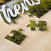 Mooie zonsondergang boven Athene, Griekenland Legpuzzel (Zijkant)