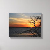 Mooie zonsondergang boven de rivier canvas afdruk (Voorkant)