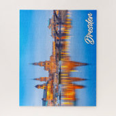 Mooie zonsondergang boven Dresden, Duitsland Legpuzzel (Verticaal)