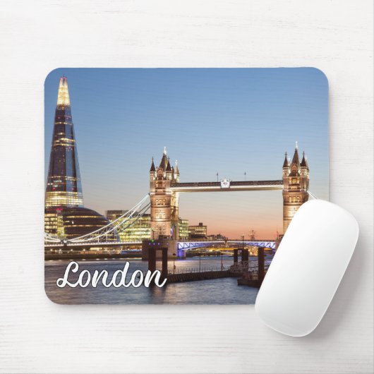 Mooie zonsondergang boven Londen, Engeland Muismat (Met muis)