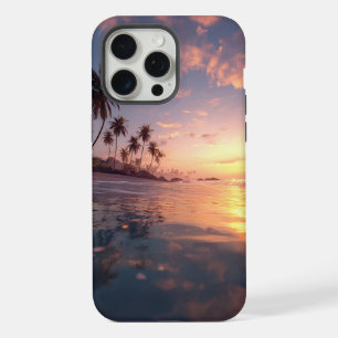 Mooie zonsondergang boven rustig water iPhone 15 pro max case