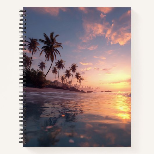 Mooie zonsondergang boven rustig water Notitieboek (Voorkant)