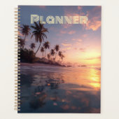 Mooie zonsondergang boven rustig water Planner (Voorkant)