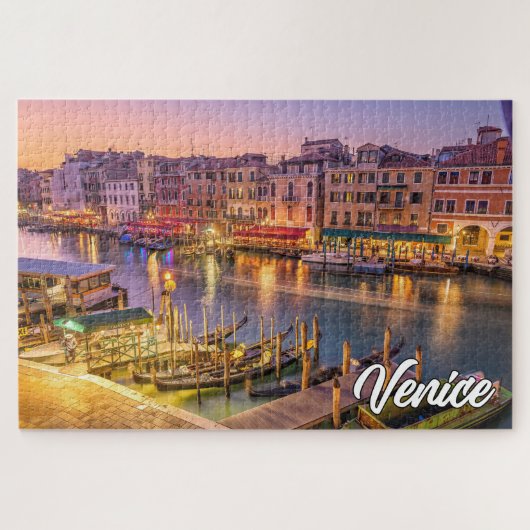 Mooie zonsondergang boven Venetië, Italië Legpuzzel (Horizontaal)