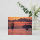 Mooie zonsondergang: Bridgetown Harbour, Barbados Briefkaart (Staand voorkant)