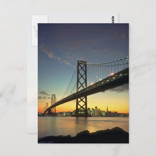 Mooie zonsondergang: Brug, San Francisco, Calif Briefkaart (Voorkant / Achterkant)