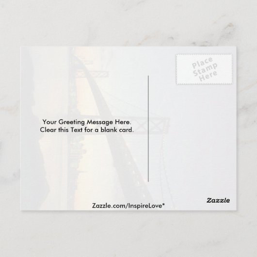 Mooie zonsondergang: Brug, San Francisco, Calif Briefkaart (Achterkant)