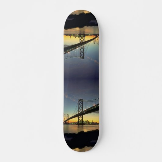 Mooie zonsondergang: Brug, San Francisco, Calif Persoonlijk Skateboard (Voorkant)
