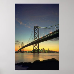 Mooie zonsondergang: Brug, San Francisco, Calif Poster