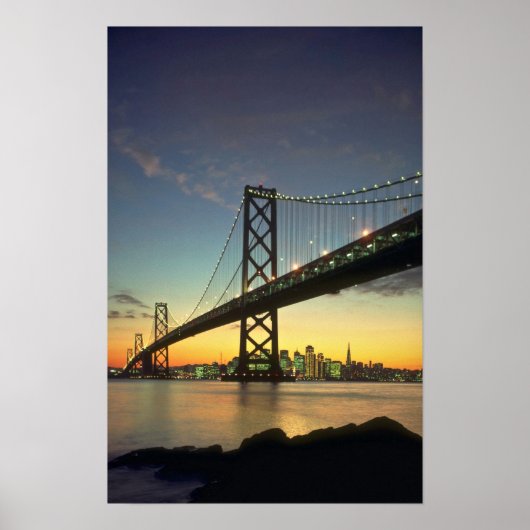 Mooie zonsondergang: Brug, San Francisco, Calif Poster (Voorkant)