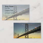 Mooie zonsondergang: Brug, San Francisco, Calif Visitekaartje (Voorkant / Achterkant)