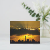 Mooie zonsondergang: Calgary sunset, Alberta, Cana Briefkaart (Staand voorkant)