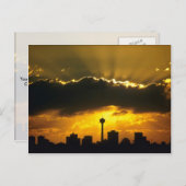 Mooie zonsondergang: Calgary sunset, Alberta, Cana Briefkaart (Voorkant / Achterkant)