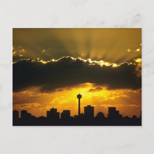 Mooie zonsondergang: Calgary sunset, Alberta, Cana Briefkaart (Voorkant)