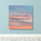 Mooie zonsondergang canvas afdruk (Insitu (Houten vloer))