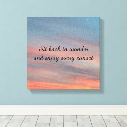 Mooie zonsondergang canvas afdruk (Insitu (Houten vloer))