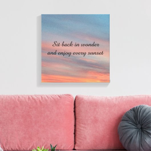 Mooie zonsondergang canvas afdruk (Insitu (Woonkamer))