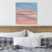 Mooie zonsondergang canvas afdruk (Insitu (Slaapkamer))