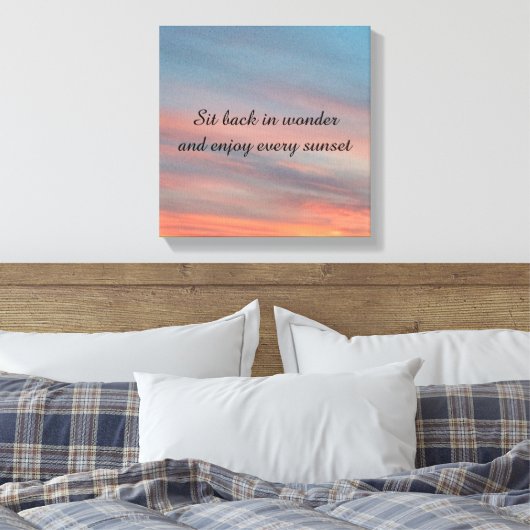 Mooie zonsondergang canvas afdruk (Insitu (Slaapkamer))