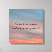 Mooie zonsondergang canvas afdruk (Voorkant)