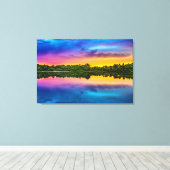 Mooie zonsondergang canvas afdruk (Insitu (Houten vloer))