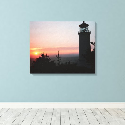 Mooie zonsondergang canvas afdruk (Insitu (Houten vloer))
