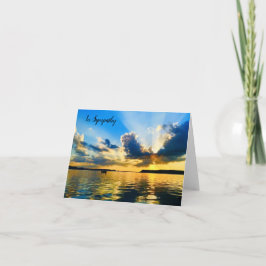 Mooie Zonsondergang Condoleancekaart Leeg Binnen Kaart