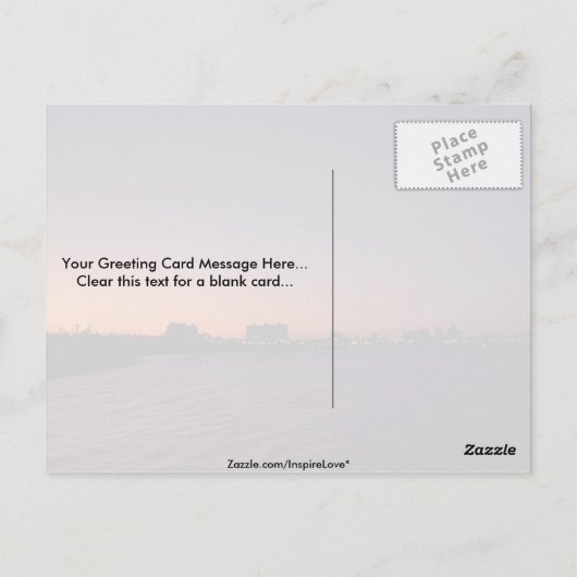 Mooie zonsondergang: Corpus Christi, tweeslacht, T Briefkaart (Achterkant)