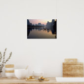 Mooie zonsondergang: de rivier de Li passeren, Gui Poster (Keuken)