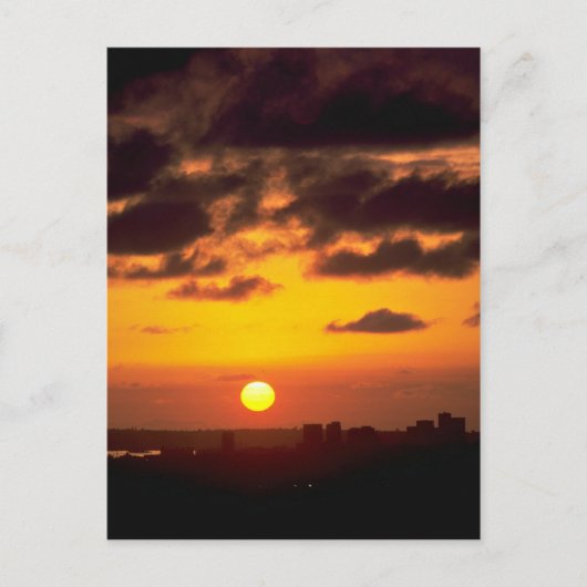 Mooie zonsondergang: Downtown skyline, San Diego,  Briefkaart (Voorkant)