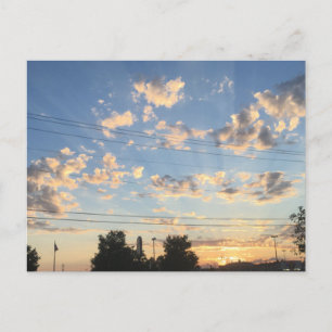 Mooie zonsondergang en wolken briefkaart