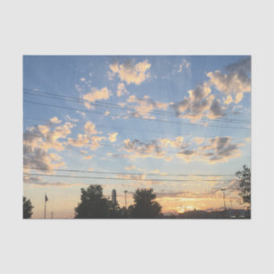 Mooie zonsondergang en wolken tissuepapier