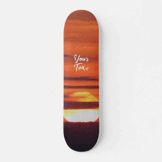 Mooie zonsondergang foto aangepaste tekst persoonlijk skateboard (Voorkant)