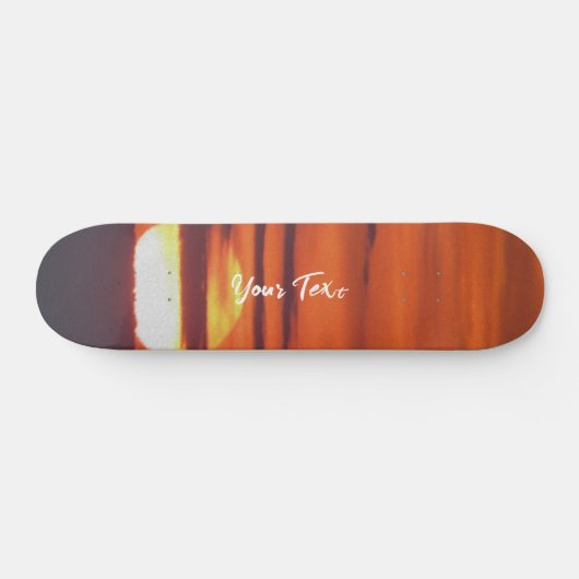 Mooie zonsondergang foto aangepaste tekst persoonlijk skateboard (Horizontaal)