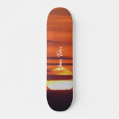 Mooie zonsondergang foto aangepaste tekst persoonlijk skateboard (Voorkant)