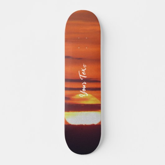 Mooie zonsondergang foto aangepaste tekst persoonlijk skateboard (Voorkant)