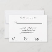 Mooie Zonsondergang Foto, Huwelijk R S V P RSVP Kaartje (Achterkant)