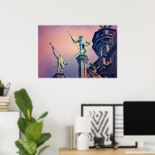 Mooie zonsondergang in Brussel Poster (Thuiskantoor)