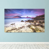 Mooie zonsondergang in Elgol Village Scotland Canvas Afdruk (Insitu (Houten vloer))